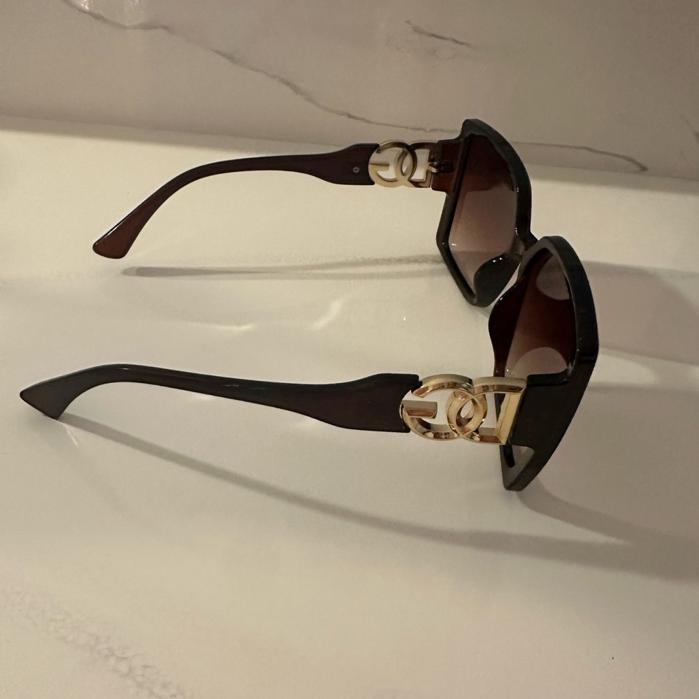 Dolce & Gabbana Black Sunglasses with Gold Details